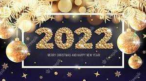 Szczęśliwego Nowego Roku 2022 I Wesołych świąt Projekt Złotej Karty Z  Pozdrowieniami Boże Narodzenie Błyszczące Tło Wektor | Premium Wektor
